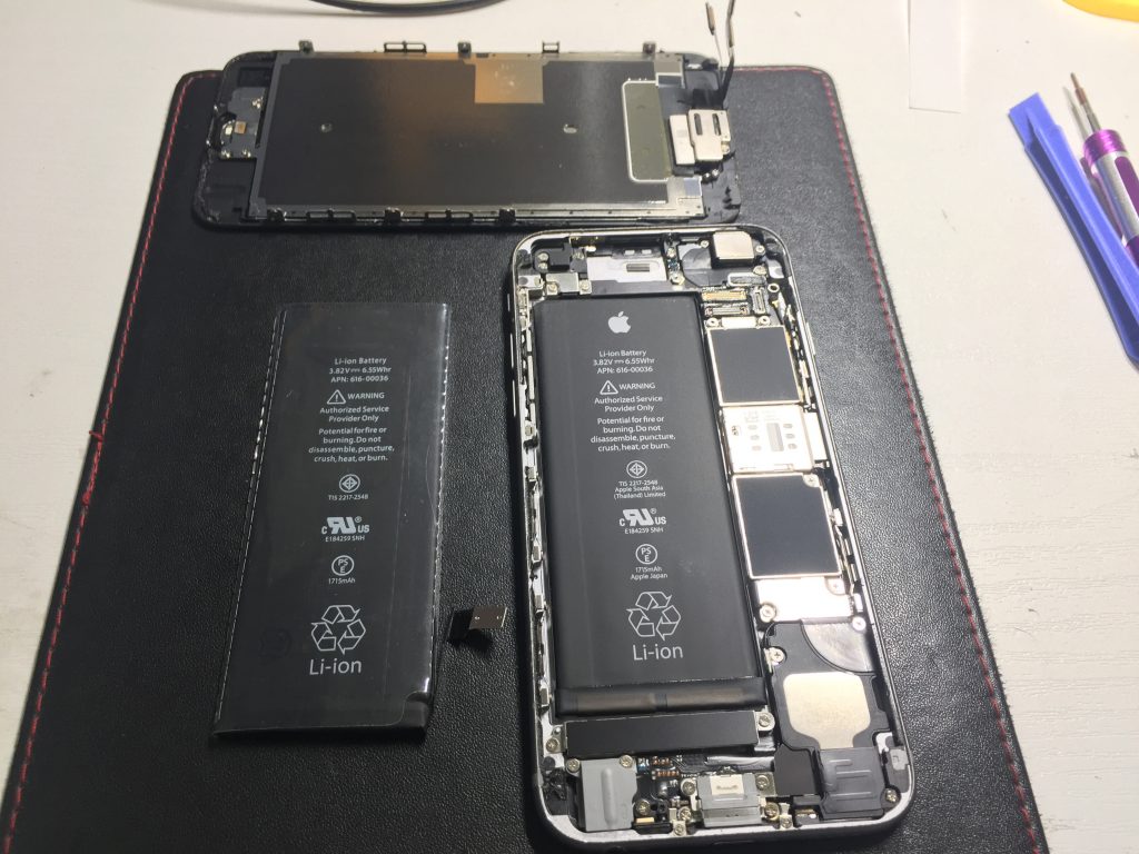 iPhone6黒 バッテリーがすぐなくなる時は交換しましょう！3