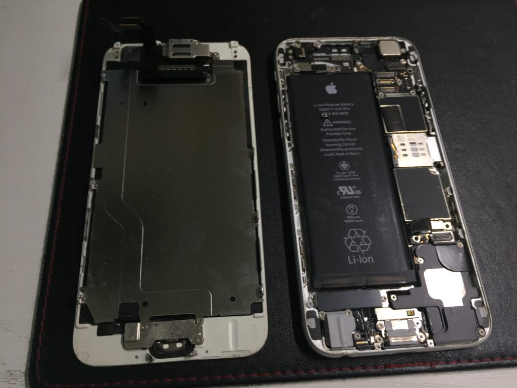 iPhone6 液晶画面とバッテリーを同時交換 フレーム修正等3