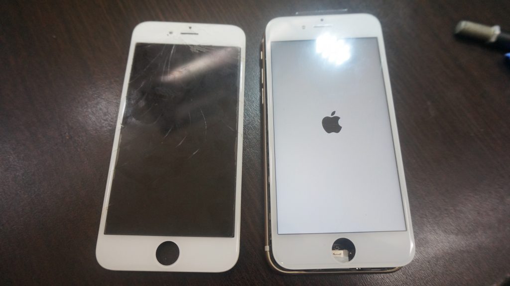 液晶ガラスに亀裂 液晶交換 iPhone6s 5