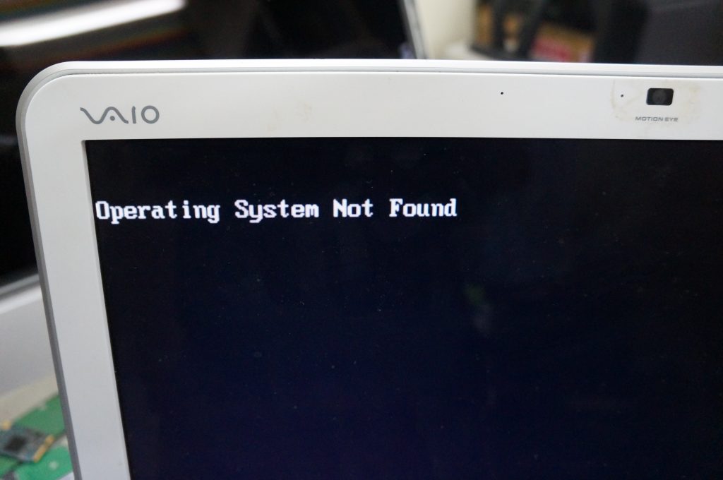 Operationg system not found セクタ不良 HDD交換 SONY VGC-JS74FB 2